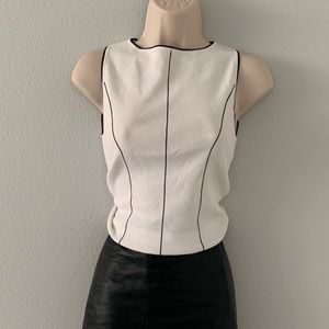 White shell with black trim